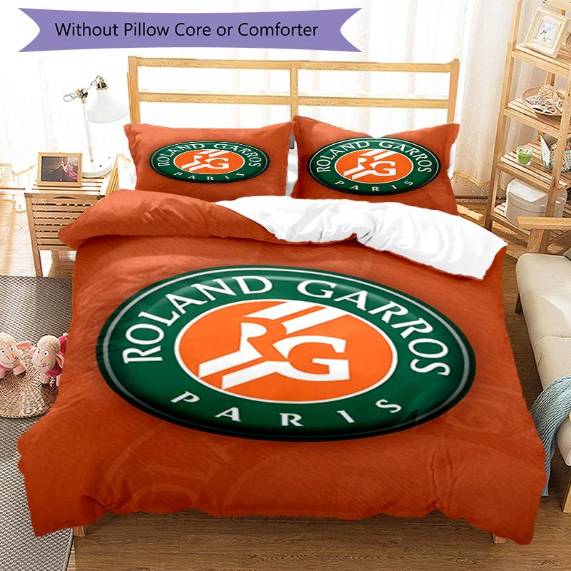 3pcs Roland Garros Bedding Set Duvet Cover Closure Includes 1 Duvet Cover & 2 Pillowcases, Soft and Comfortable for All Seasons.