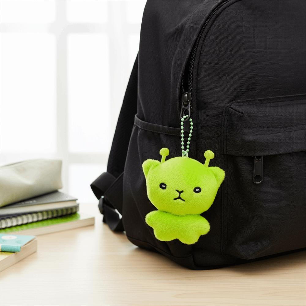 Cute Star Mobile Phone Rope Soft Alien Cat Keychain Cartoon Plush Backpack Pendant Versatile Use