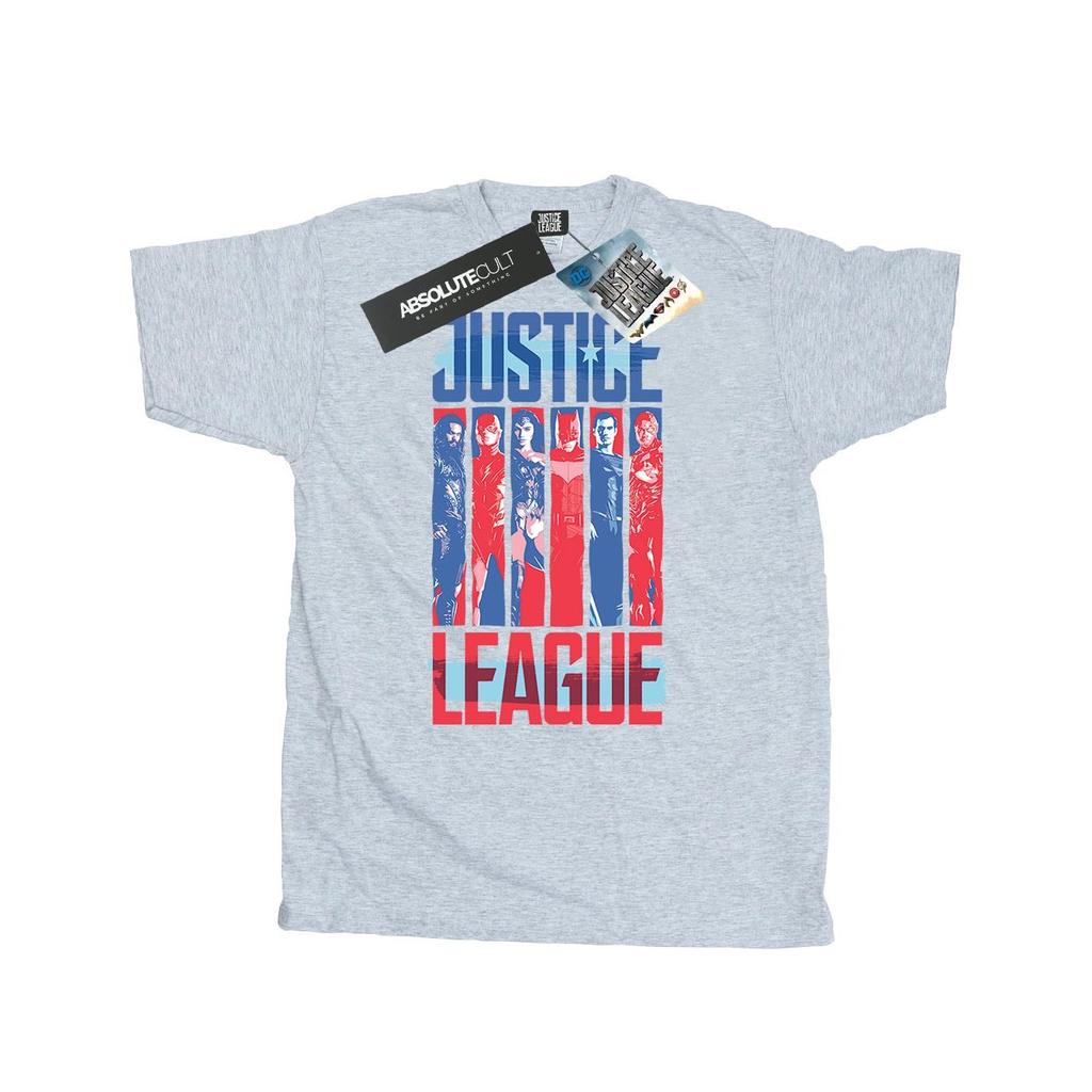 DC Comics Mens Justice League Movie Team Flag T-Shirt