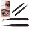 Stainless Steel Tweezers for Nail Art Curved Straight Black Tweezer Nail Rhinestone Decoration Picking Tool Manicure Tool