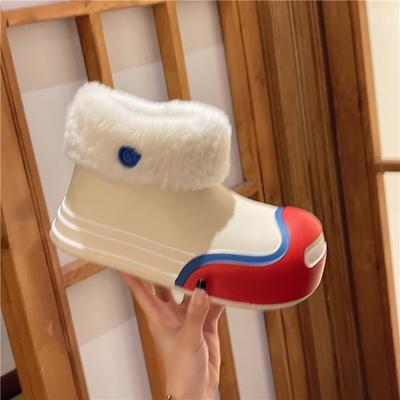 Женские сапоги зимние меховые женские туфли на платформе слипоны новые резиновые сапоги женские ботильоны водонепроницаемые плоские зимние сапоги Botas Mujer