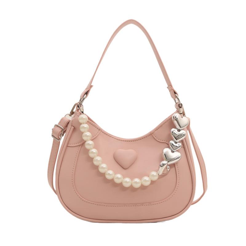 Жемчужная сумочка женская 2024 новая трендовая корейская нишевая сумка подмышку премиальная иностранная сумка-мессенджер сумка на плечо