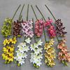 Artificial Cymbidium Hookerianum 10 Heads Simulated Vanda Cymbidium Tropical Phalaenopsis Tiger Orchid Plant