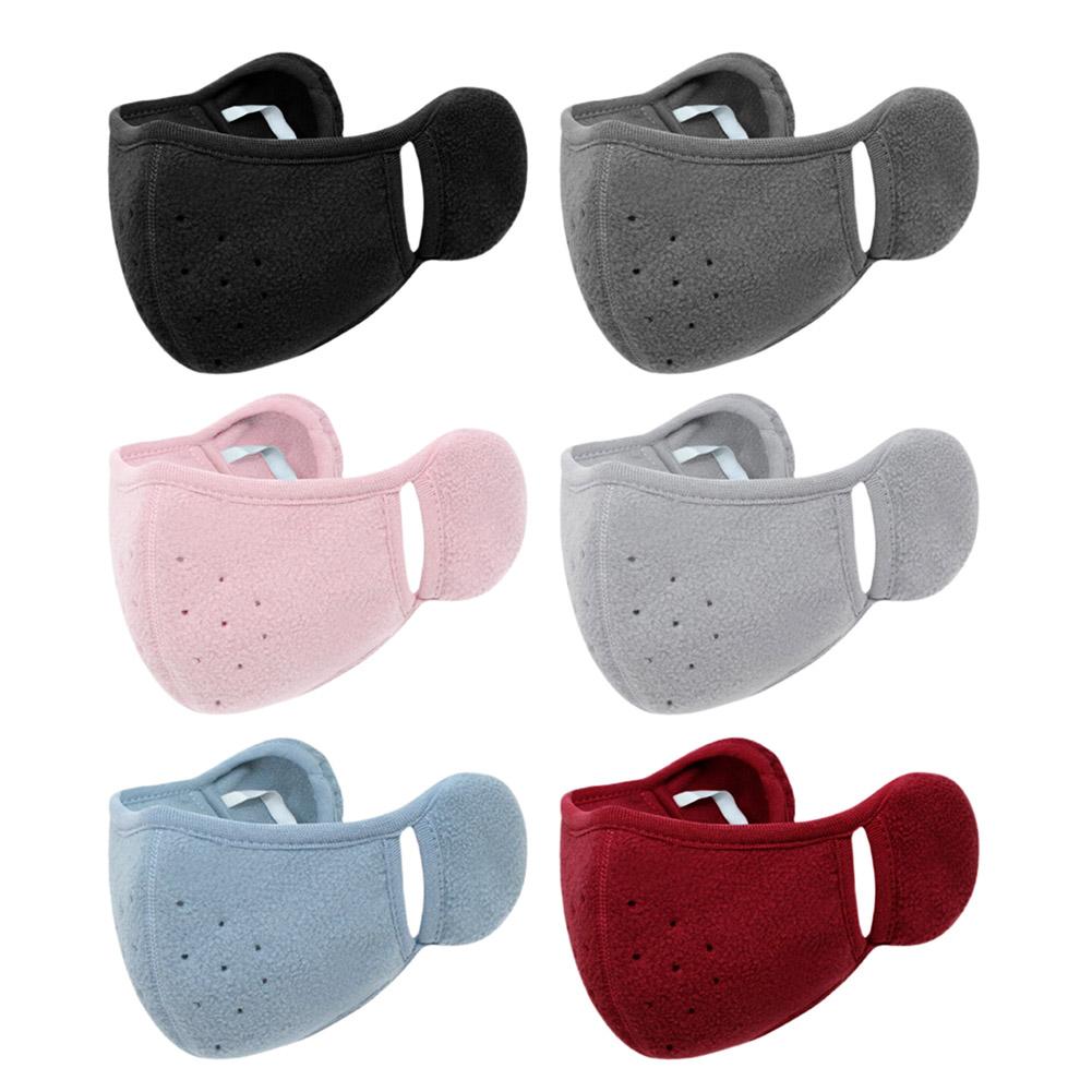 Winter Fleece Earmuffs with Windproof Mouth Cover Unisex Activities Mask Warm Face Warmer Breat X0M1
