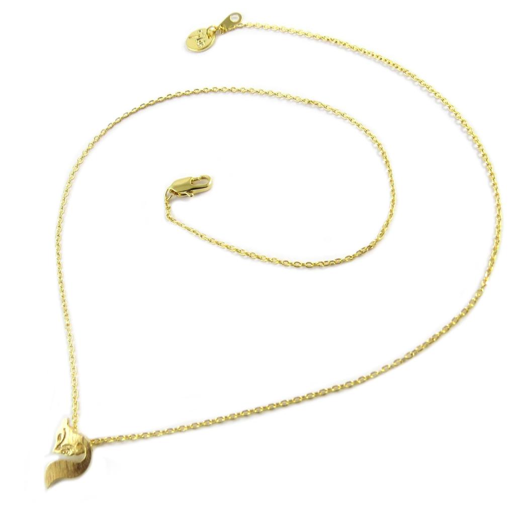 7bis [Q1488] - Золотое колье ручной работы "Лиса" - 10х8 мм.