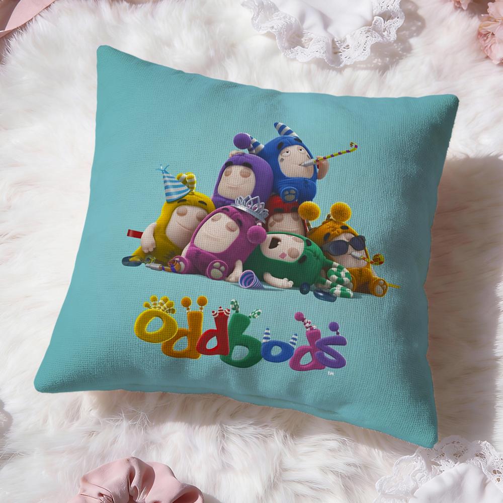 Милая Мультяшная Наволочка O-Oddbods Премиум Комфорт Двусторонняя Наволочка - Дизайн Два в Одном для Любой Комнаты и Салона Автомобиля
