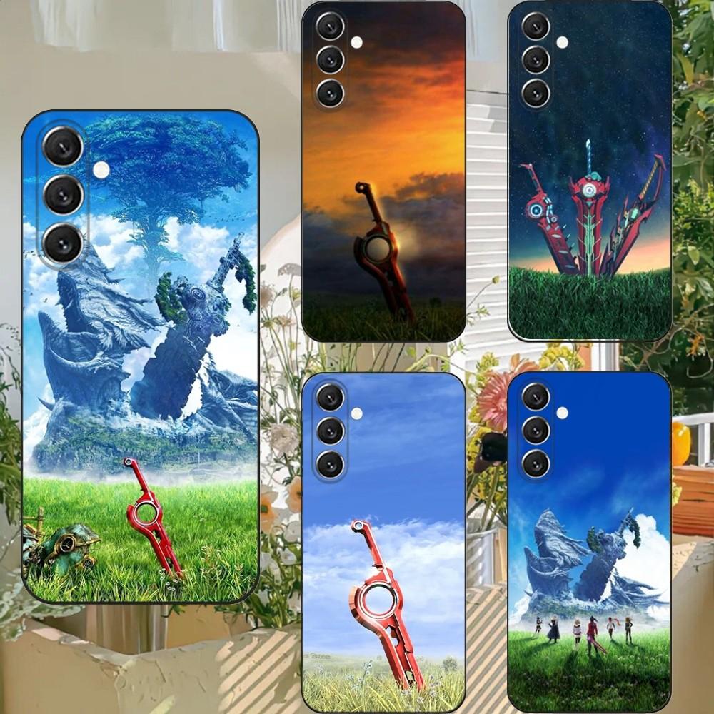 Чехол для телефона Xenoblade Chronicles для Samsung S25, S24, S21, S22, S23, S30, Ultra, S20, Plus, Fe, Lite, Note, 10, 9, 5G Черный