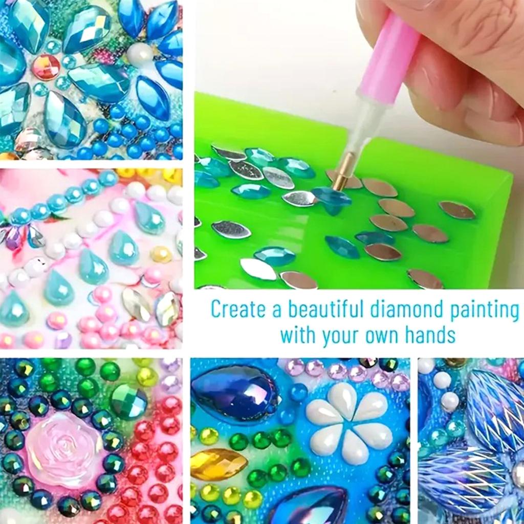Деревянная DIY Шкатулка для записей Crystal Art (160 чистых блокнотов) Кубическая коробка для заметок Мозаичный набор для творчества для офиса, рабочего места, дома, подарков