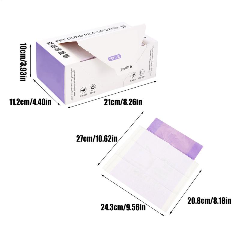 Пакеты для какашек для собак Пакеты для какашек 50 штук Устойчивые к запаху Толстый держатель для мусора Переноска для прогулок Кемпинг На открытом воздухе Квартира