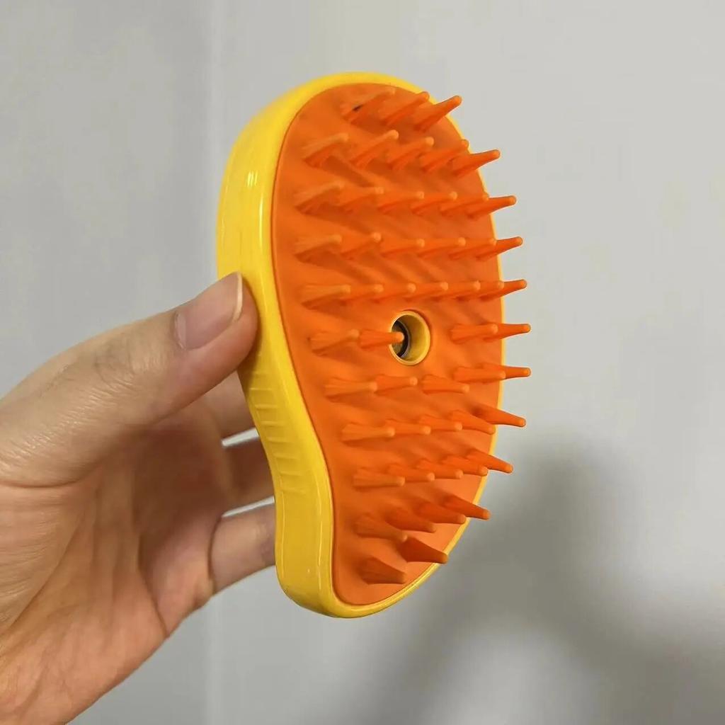 Паровая щетка для собак, массажная расческа, встроенный электрический спрей, мягкая силиконовая щетка для удаления шерсти домашних животных, щетка для красоты домашних животных