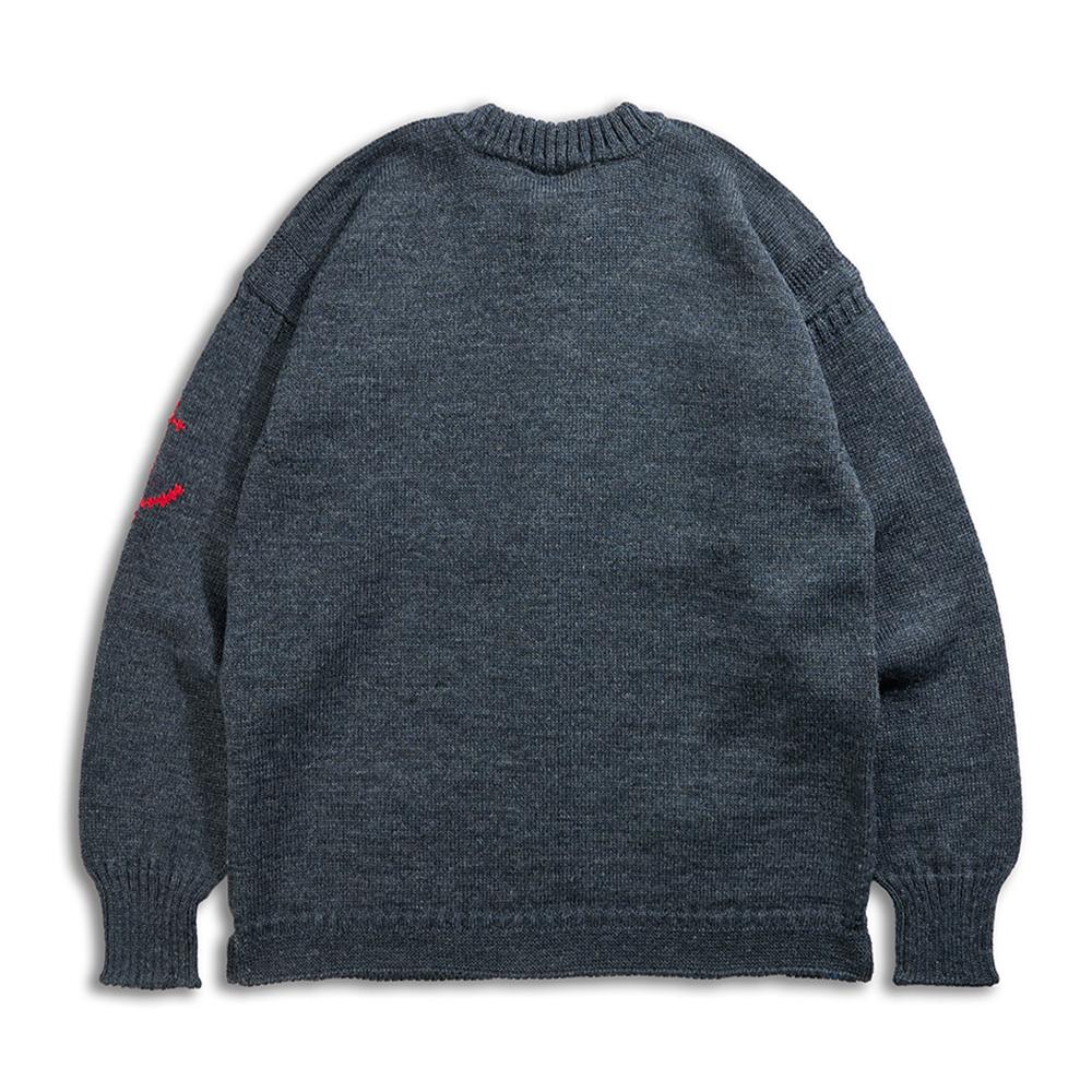 Guernsey Woollens Fisherman Whole Garment Cardigan - Charcoal
