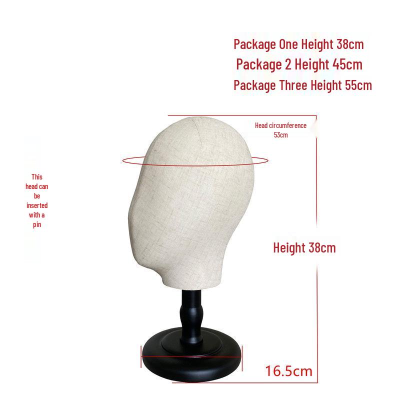Foam Faceless Mannequin Head for Hat, Jewelry, and Wig Display with Pin Insertion Capability