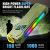 Светодиодный фонарик RGB 1000 люмен с цветной боковой подсветкой, перезаряжаемый рабочий свет, магнитный зажим для кармана, аварийный рабочий