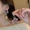 GemChic женские серьги-гвоздики с иглами, асимметричные вставки из циркона, имитация драгоценного камня, цветы, серьги, изысканные милые украшения на день рождения, Рождество, подарок