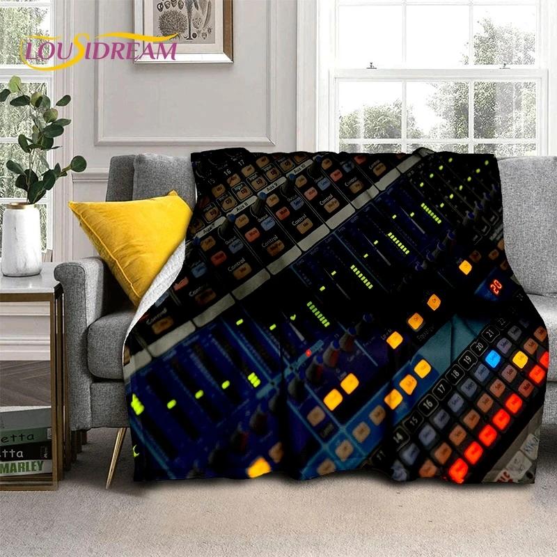 Виниловая пластинка музыка диджей экран лента мягкое фланелевое одеяло для кровати спальни дивана пикника, плед для укрытия на открытом воздухе отдых подарок