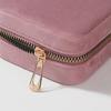 Compact Velvet Jewelry Travel Box for Rings, Earrings, and Necklaces