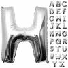 Alphabet A~Z Silver Balloon Letters Balloon Alphabet Combination Size Approx. 100cm/40inch Decoration/Performance Balloon Birthday Party Event, Silver