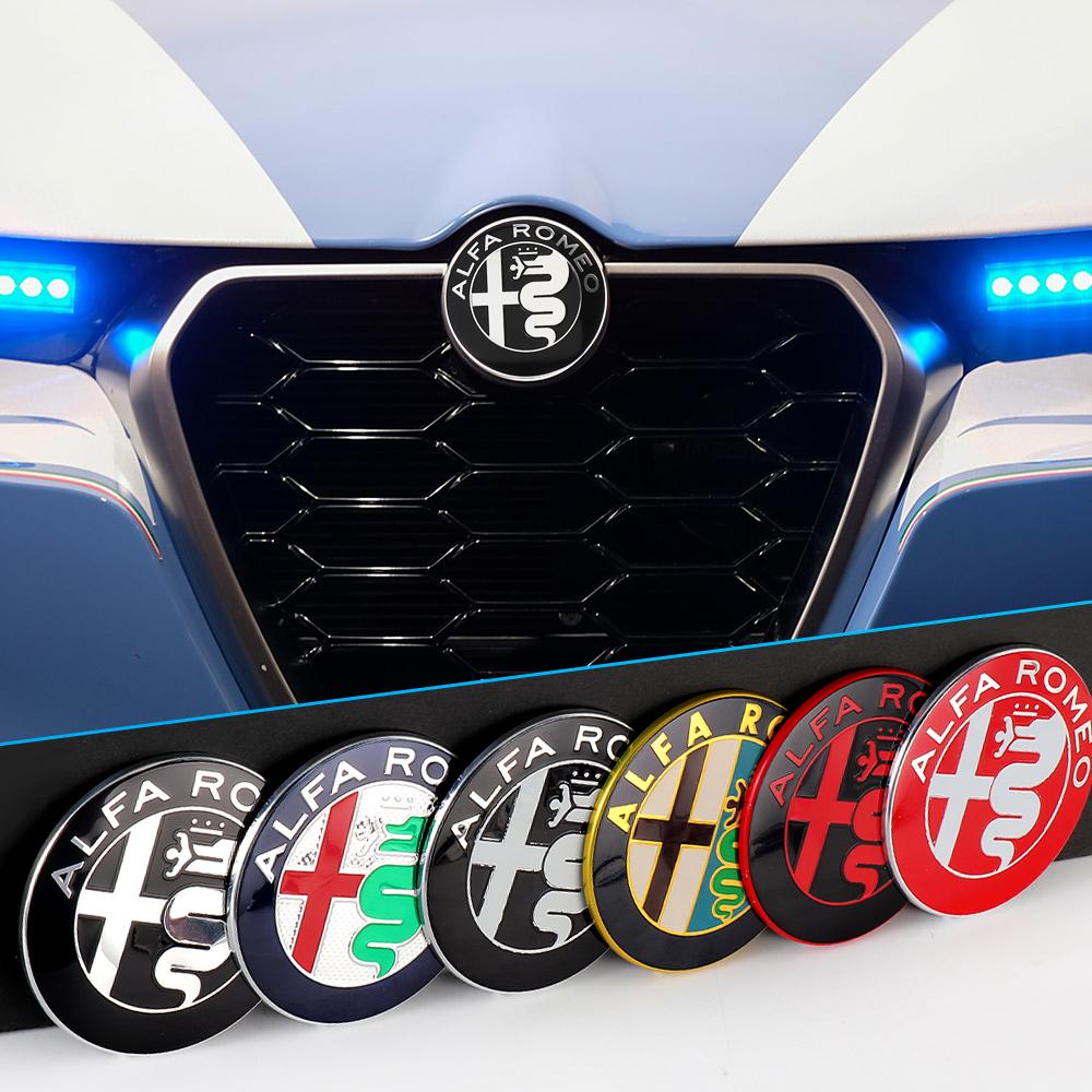 74MM Car Front Hood Emblem Rear Trunk Badge Sticker Replace Accessories For Alfa Romeo 159 147 Giulietta Stelvio 156 Giulia MiTo