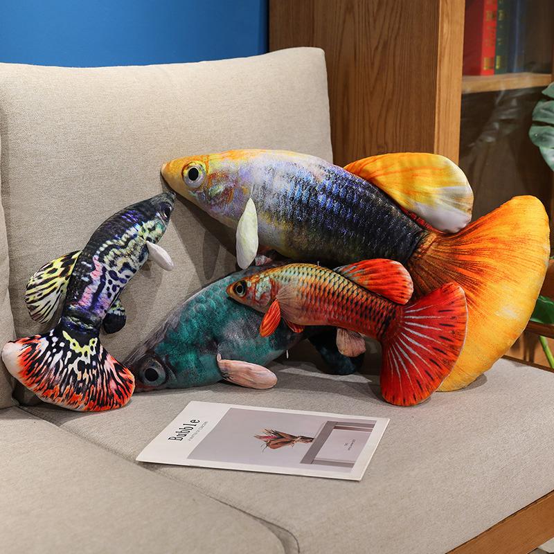 Имитация Куклы Рыбки Гуппи Плюшевая Игрушка Тропическая Рыба Декоративная Рыбка Кукла Подушка для Дома Детская Тряпичная Кукла