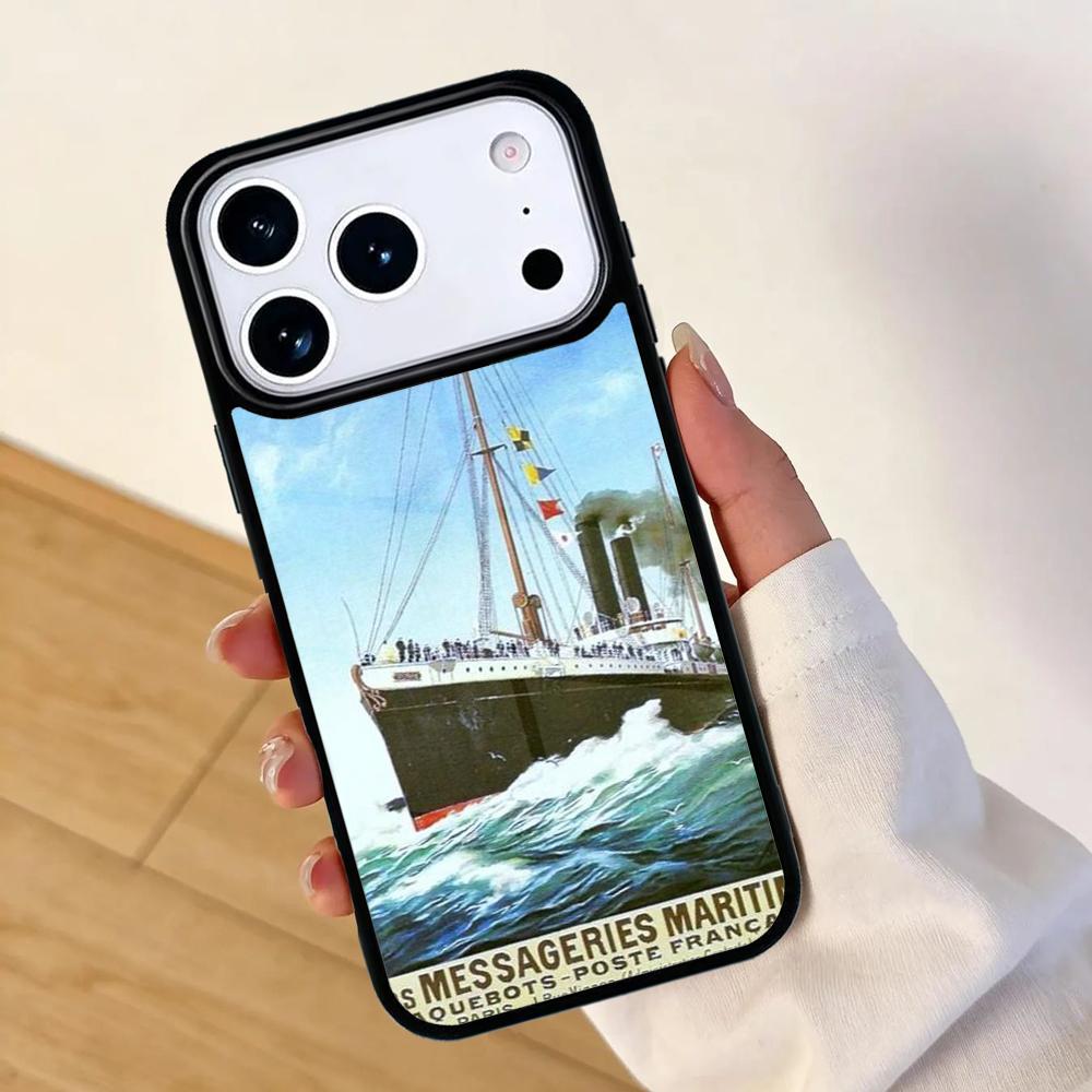 Classic Liners Ships Mobile Phone Case for IPhone 17 AIR 16pro Max 15 14 13 12 11 Bumper Cover