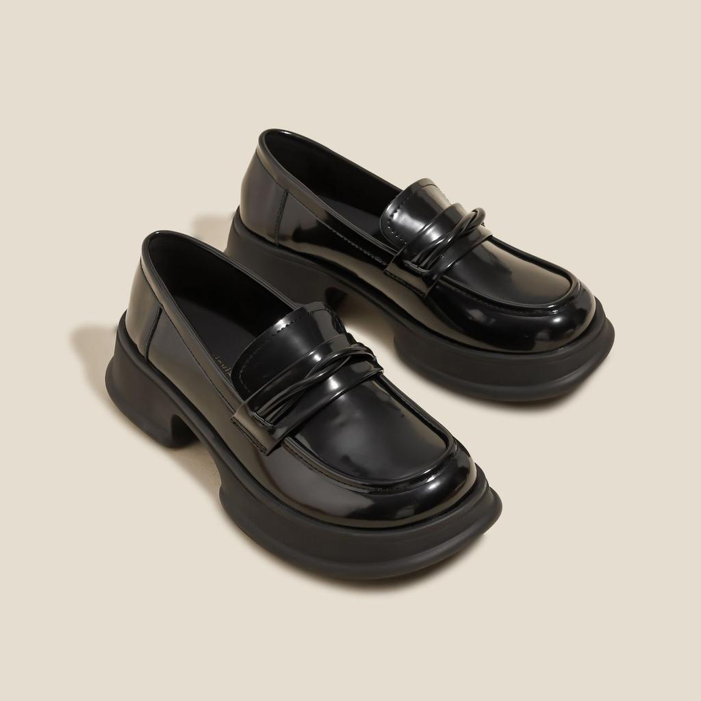 Вэйвэй девушка 158-12 маленькие лоферы женские туфли на платформе одна педаль ретро маленькие кожаные туфли британский стиль одинарные туфли