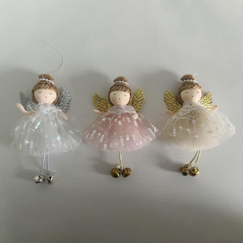 Festival Cloth Angel Hanging Doll Decoration Soft Edges Easy Install Holiday Wedding Birthday Party Decorative Accent