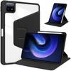 360 Rotation Stand Case For Xiaomi Mi Pad 8 7 6 5 Pro Redmi Pad 2 SE 11 12.1 inch Tablet Case Clear Hard Acrylic Cover Case
