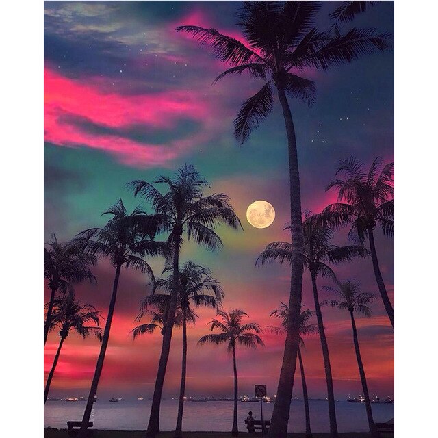 5D DIY алмазная живопись закат пейзаж дерево полный квадратный/круглый дрель пейзаж Алмазная вышивка крестиком домашний декор подарок