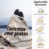 Customize Photo Personalized photos Blanket Multi-purpose Customizable Blanket Ultra-Soft for Livingroom Nap Seaside Bed All-Season Use