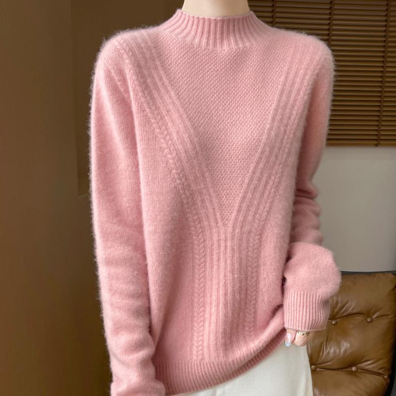 Женский кашемировый свитер Qinghe cashmere 30% кашемир 70% шерсть Женский осенне-зимний кашемировый свитер мягкий и теплый