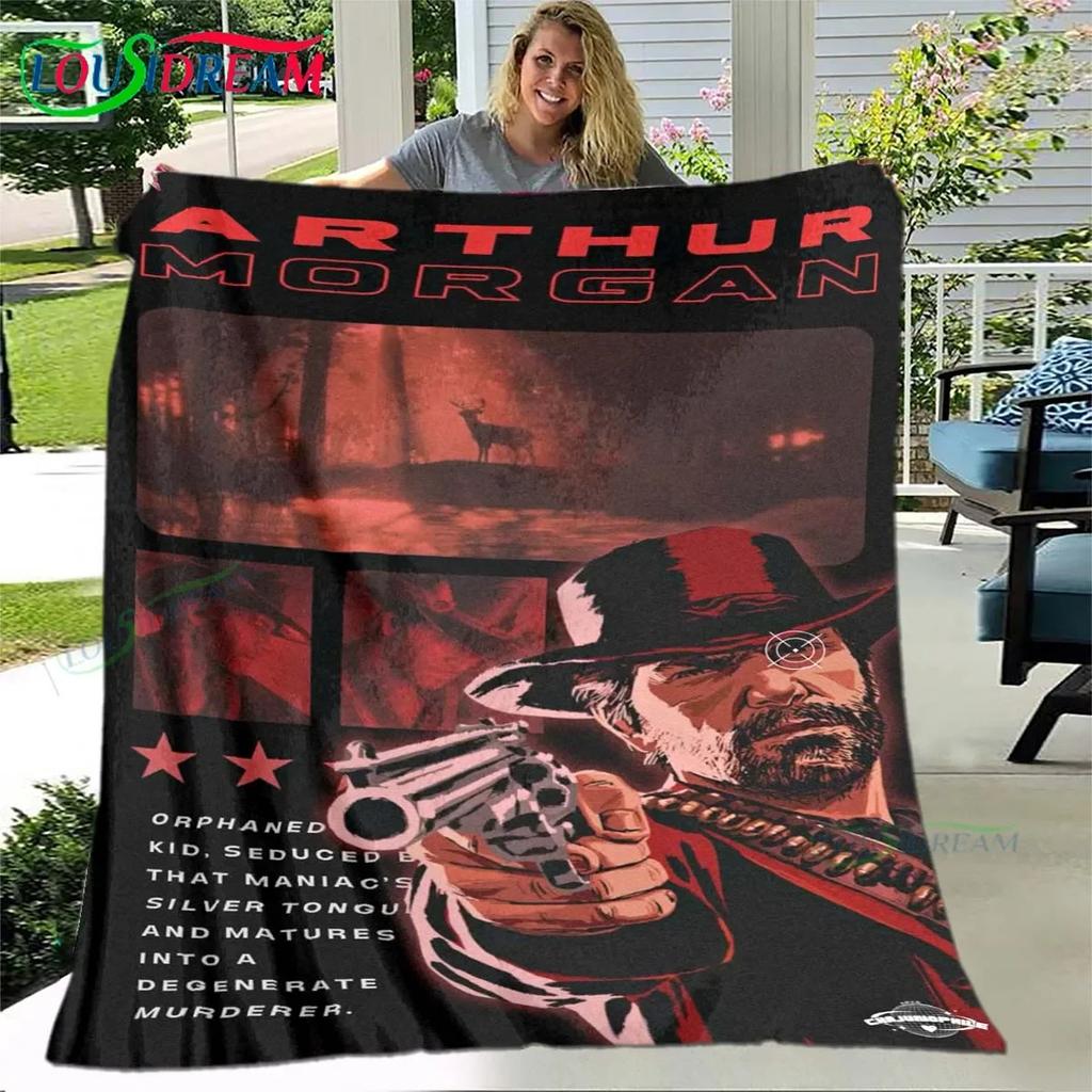 Популярная Игра Роль А-Артур Морган Четыре Сезона Плед Покрывало на Диван Постельное в Путешествие Плюшевый Плед Для Перерывов в Офисе в Путешествии Подарок