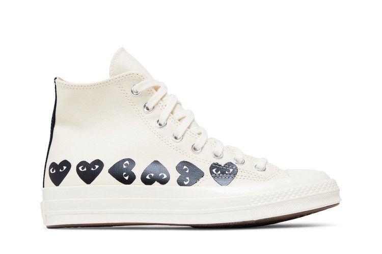 Comme des Garçons PLAY x Converse Chuck 70 High 'Multi Heart - Milk Bl