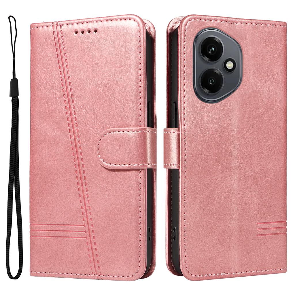 Для Honor 400 5G (Глобальный) Кошелек Чехол Т-образные линии Кожаный Чехол для телефона Подставка