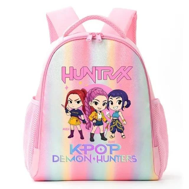 KPOP Милый Мультяшный Принт Школьный Рюкзак для Девочек Легкий Полиэстер Студенческая Сумка