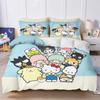 Sanrio Моя Мелоди Куроми Почакко Аниме Комплект Пододеяльника Comforte С Принтом Мультяшный Двуспальный Размер Комплекты Постельного Белья Рождественские Подарки 3-предметный