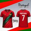 Unisex 2026 Portugal Flag Football Commemorative Tee Breathable Outdoor Training Men Women Casual Short Sleeve Jersey