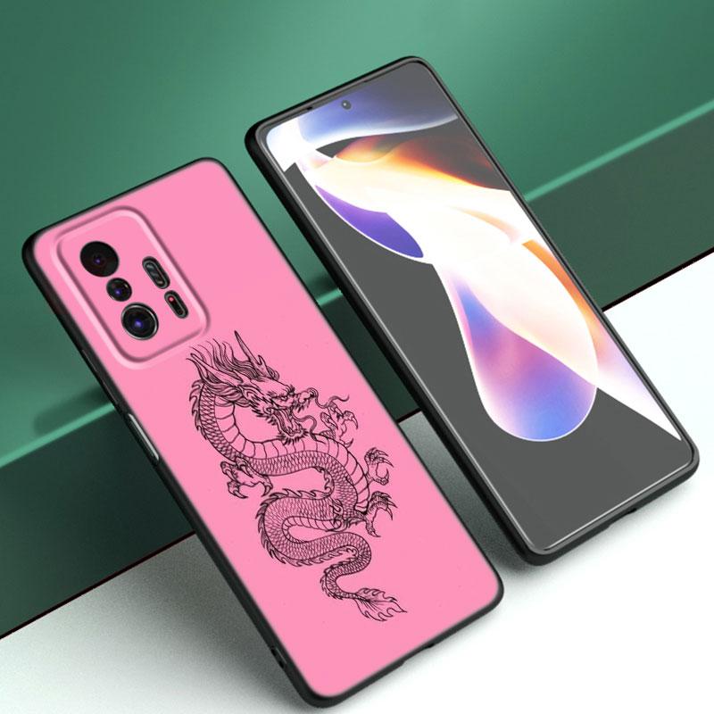 Чехол для телефона с цветочным драконом для Xiaomi Mi A2 8 9 SE Note 10 10T 11 12 Lite 9T 11T 12S 12T Pro A3 6X 12X, мягкий черный чехол из ТПУ
