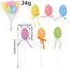 6Pcs/set Colorful Painting Easter Egg Tree Branch Foam Revival Egg Decoration  for Easter Decoration