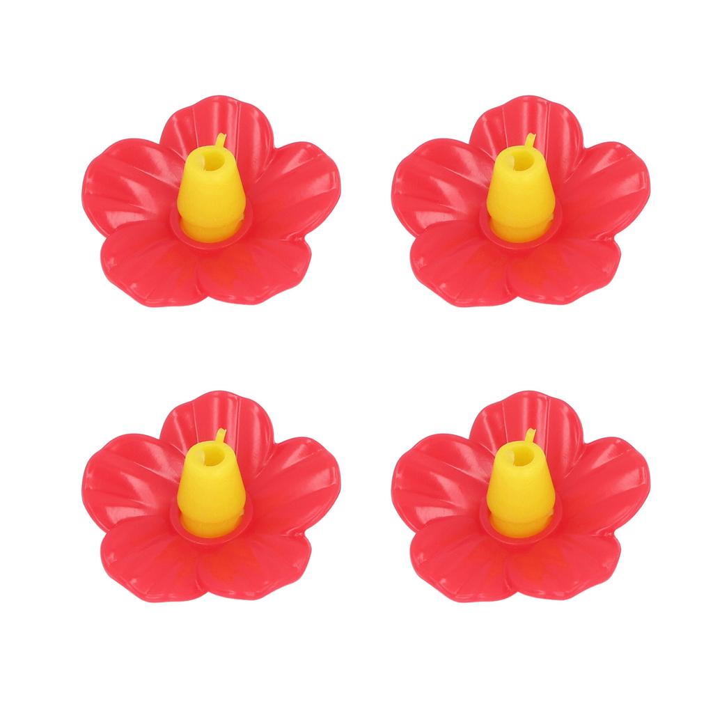 24pcs Hummingbird Feeders Replacement Flowers with Cleaning Brush for Outdoor Hanging Bird Feeder