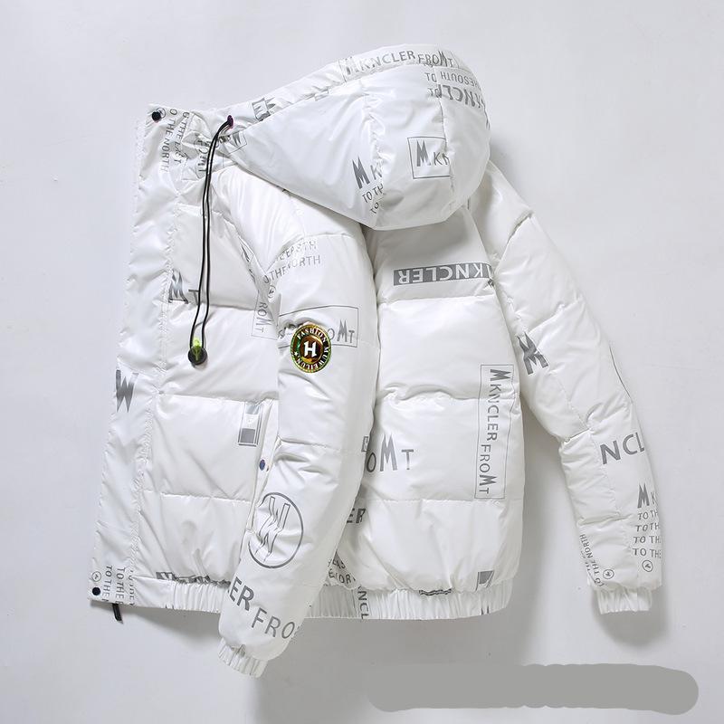 Новый зимний пуховик с принтом, мужское теплое пальто