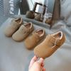 Winter Children's Shoes Round-toe Warm Kids Fashion Plush Flat Shoes Versatile Causal Girls Outdoor Cotton Shoes Simple Trend