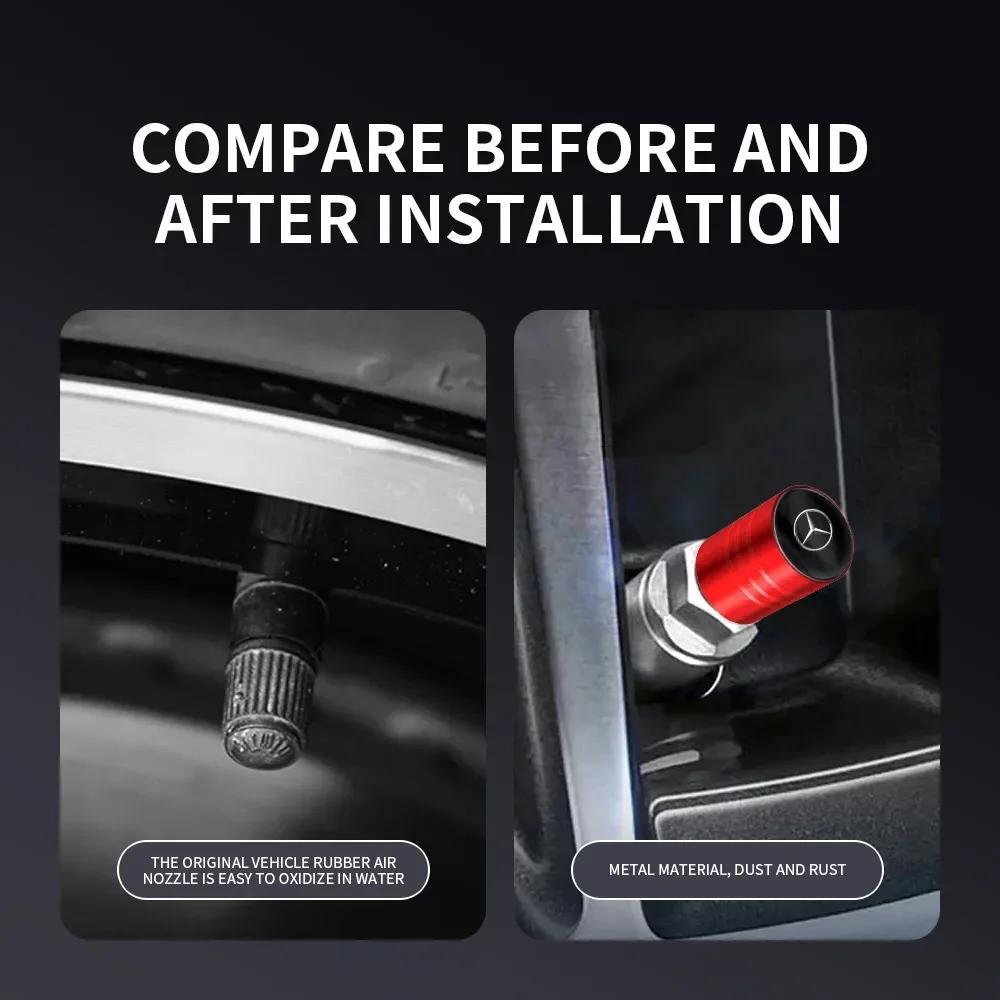 Горячая автомобильная наклейка Для Benz Для AMG Benz 4 шт. Колпачки клапанов шин колес автомобиля Защитные колпачки штоков воздуха для MERCEDES BENZ W203 W204 W205 W209 W210