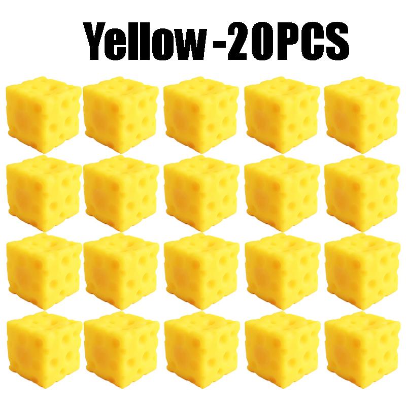Soft Cheese Squeeze Toy Novelty Bouncing Sensory Fidget Cube For Stress Relief Relaxation Focus Training Fun Rubber Plaything