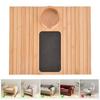 Lazy Sofa Armrest Tray Natural Non-Slip Bamboo Sofa Side Storage Tray Foldable Solid Wooden Snacks And Treats Dinner Tray