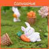 Cartoon Style Resin Sleeping Animals Pig Rabbit Cat Dog Miniatures For Fairy Gardens