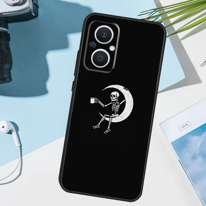 Чехол-обложка с рисунком скелета для OPPO Reno 13 F 10 11 12 14 Pro 11F 12F 14F 7 8 Lite Чехол для OPPO Find X9 X8 X5 X6 Pro
