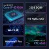 Skynew Mini Gaming PC Windows 11 Pro Intel 13th Generation Core RTX 4060 32GB DDR5 RAM 1TB NVMe SSD 6E Bluetooth LAN HDMI / i9-13900H / / / / Wi-Fi /