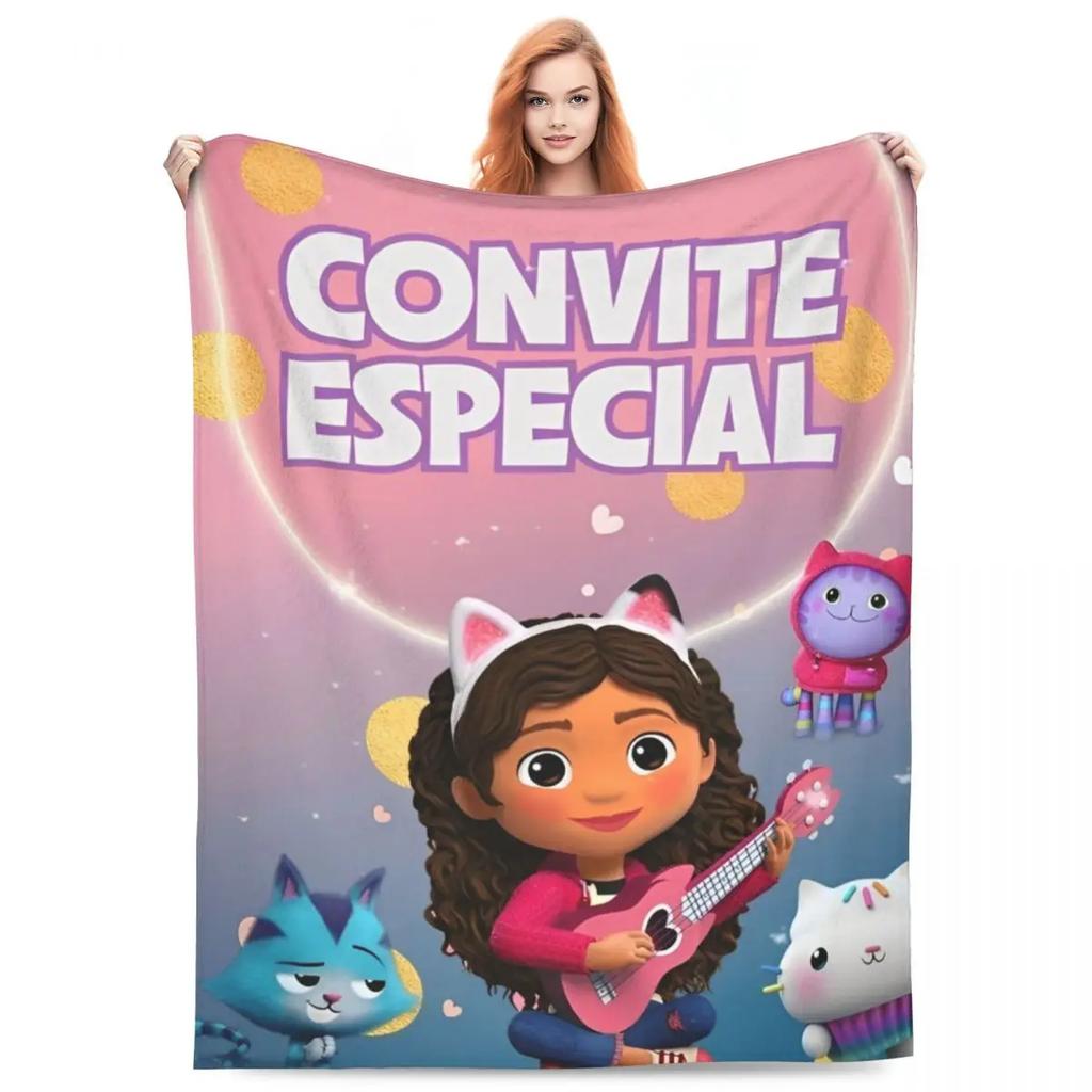 Милые одеяла для кукольного домика G-Gabbys Girl из флиса Весенне-осеннее Волшебный дом Дышащее Мягкое Одеяло-плед для Кровати Дивана Коврик Кусок