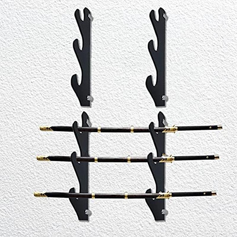 Настенное крепление 3-х уровневая подставка для меча плотность ДВП без фурнитуры украшения поддержка аксессуары основание стойка для самурая