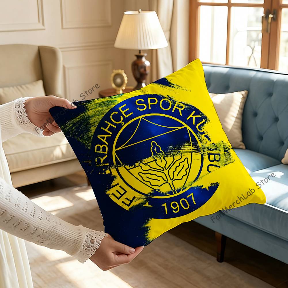 Turkey FFenerbahceSE Pillow Case Ultra Soft Skin Friendly Fabric Cloud Like Comfort Concealed Zipper